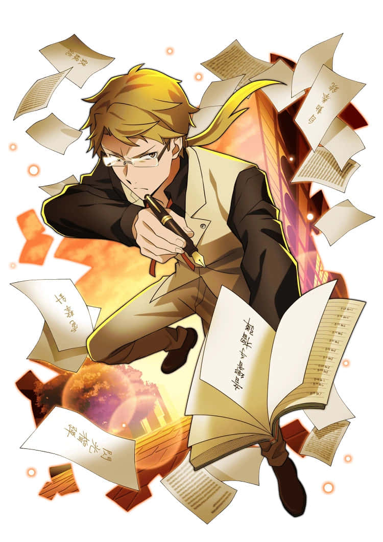 Kunikida, golden hair, glasses, SD Phone Wallpaper