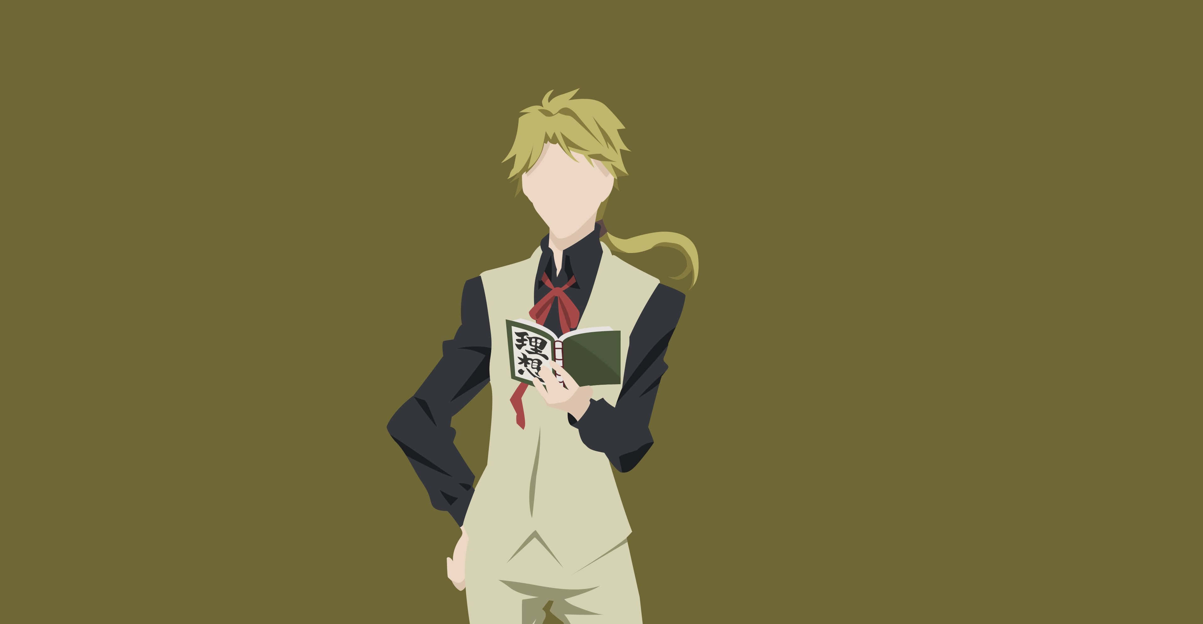Kunikida, olive green, anime character, 4K Desktop Wallpaper