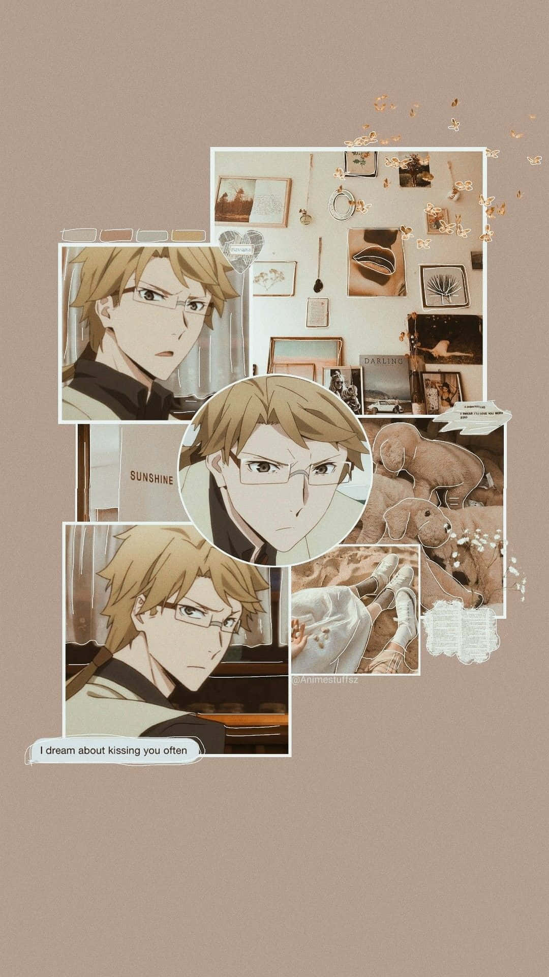 Kunikida, bespectacled blonde male character, anime-style photos, Full HD Phone Wallpaper