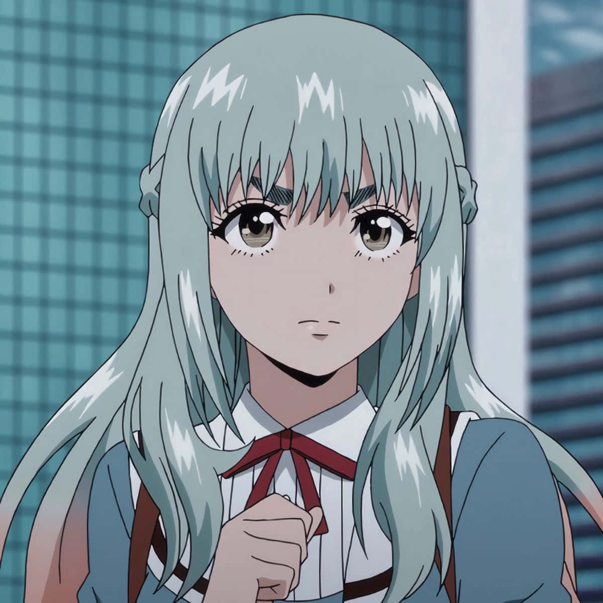 Kuon Shinzaki, silver hair, brown eyes, SD Desktop Wallpaper