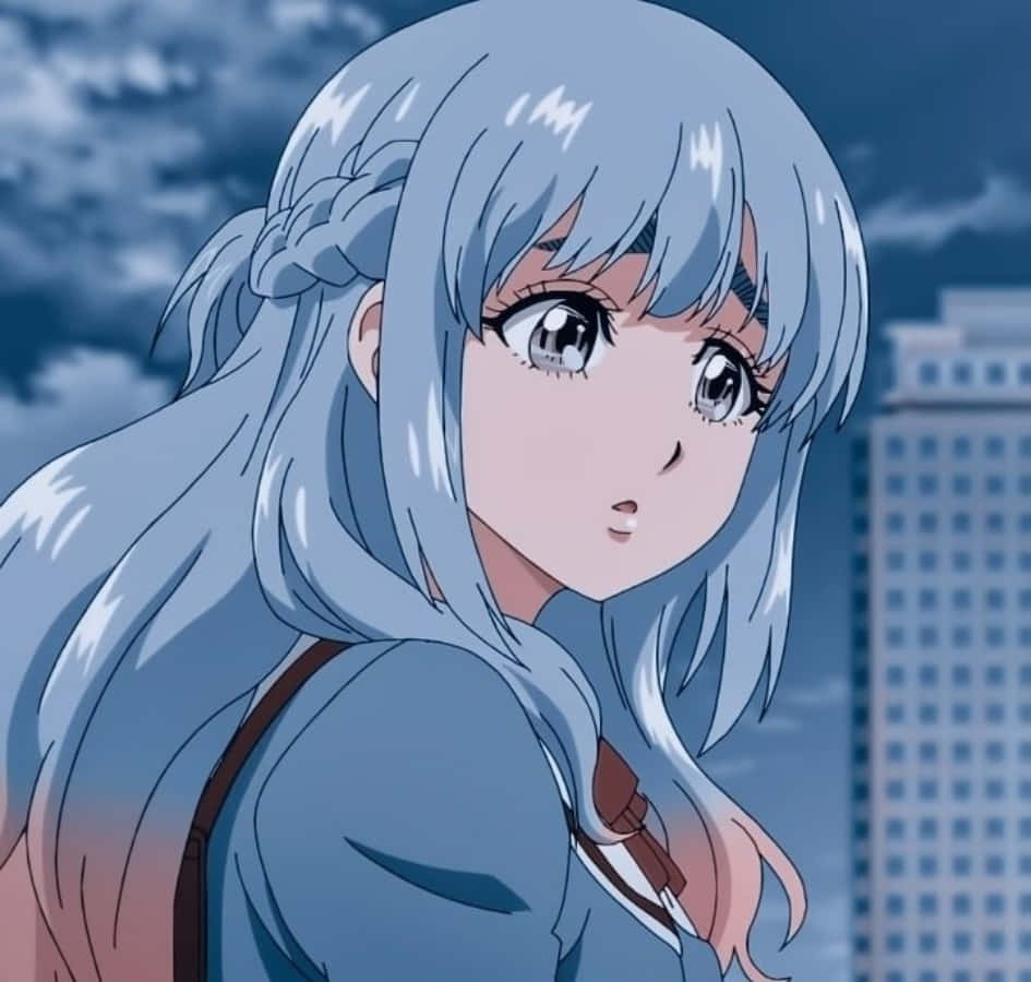 Kuon Shinzaki, blue-haired, braided hair, SD Desktop Wallpaper