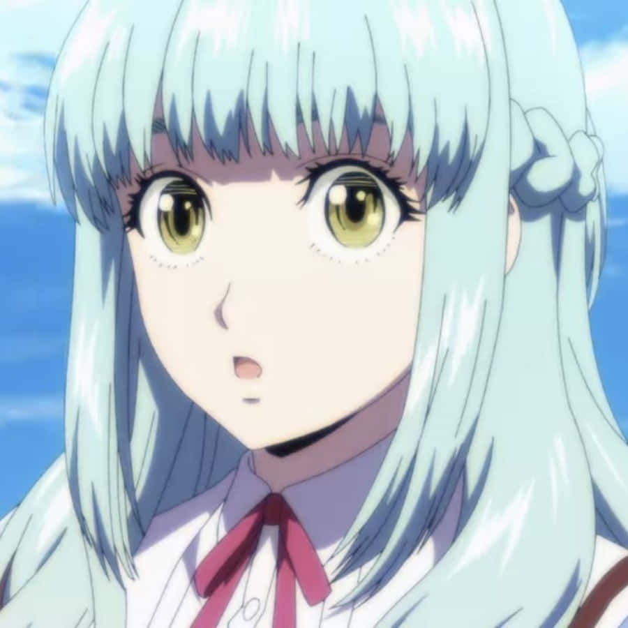 Kuon Shinzaki, light blue hair, golden eyes, SD Desktop Wallpaper