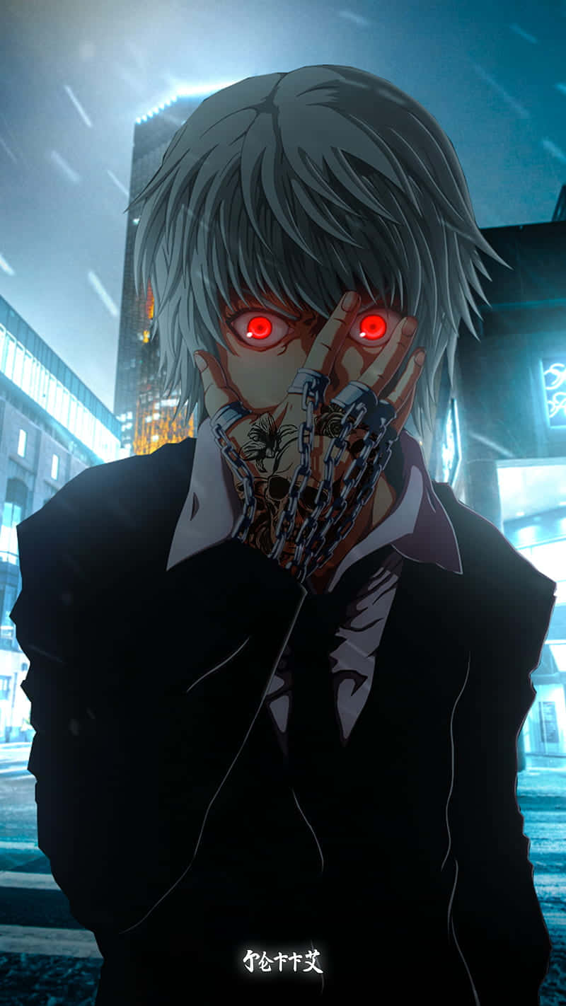 Kurapika, red eyes, silver-haired, HD Phone Wallpaper