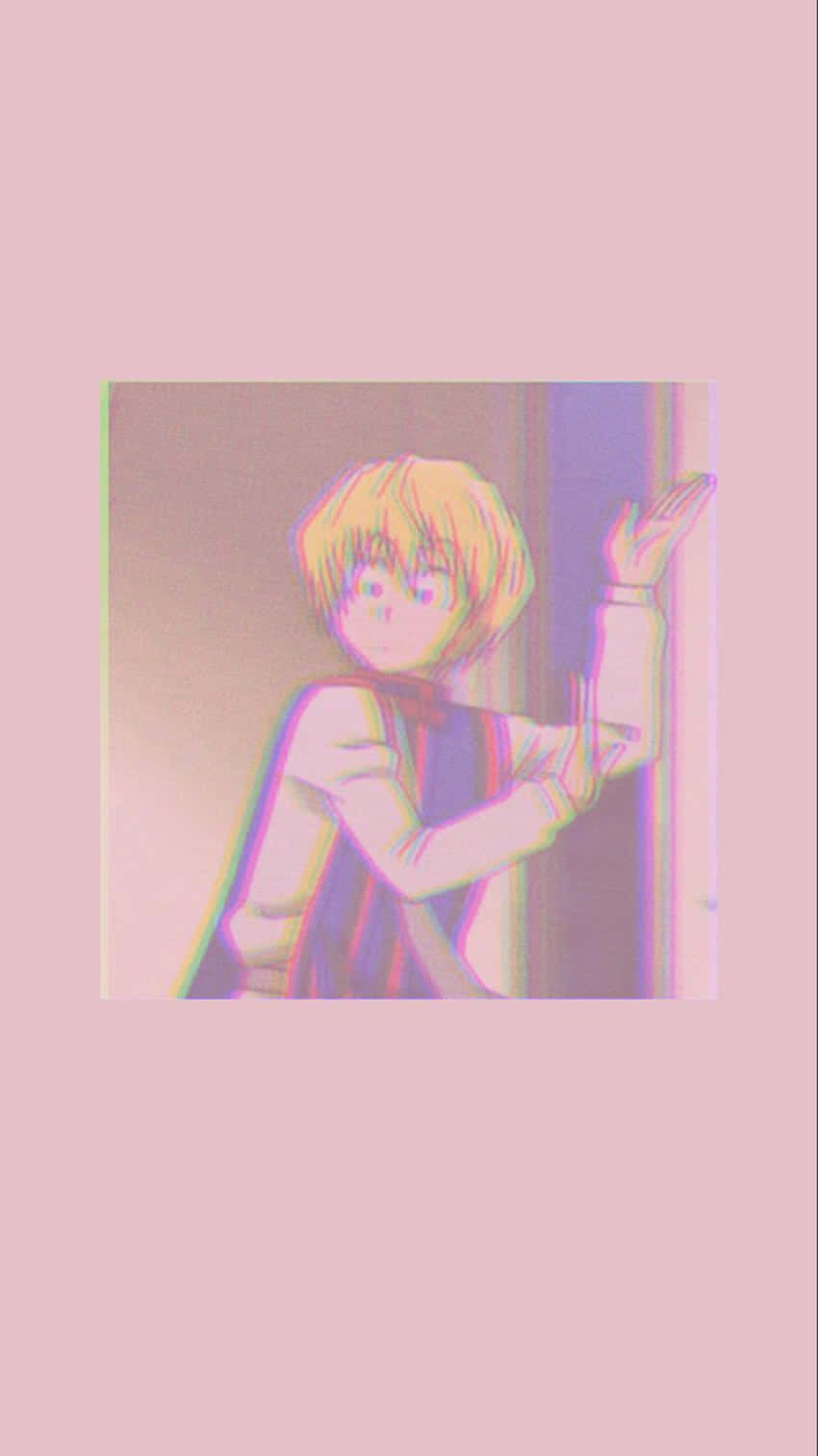 Kurapika, pink, anime character, HD Phone Wallpaper
