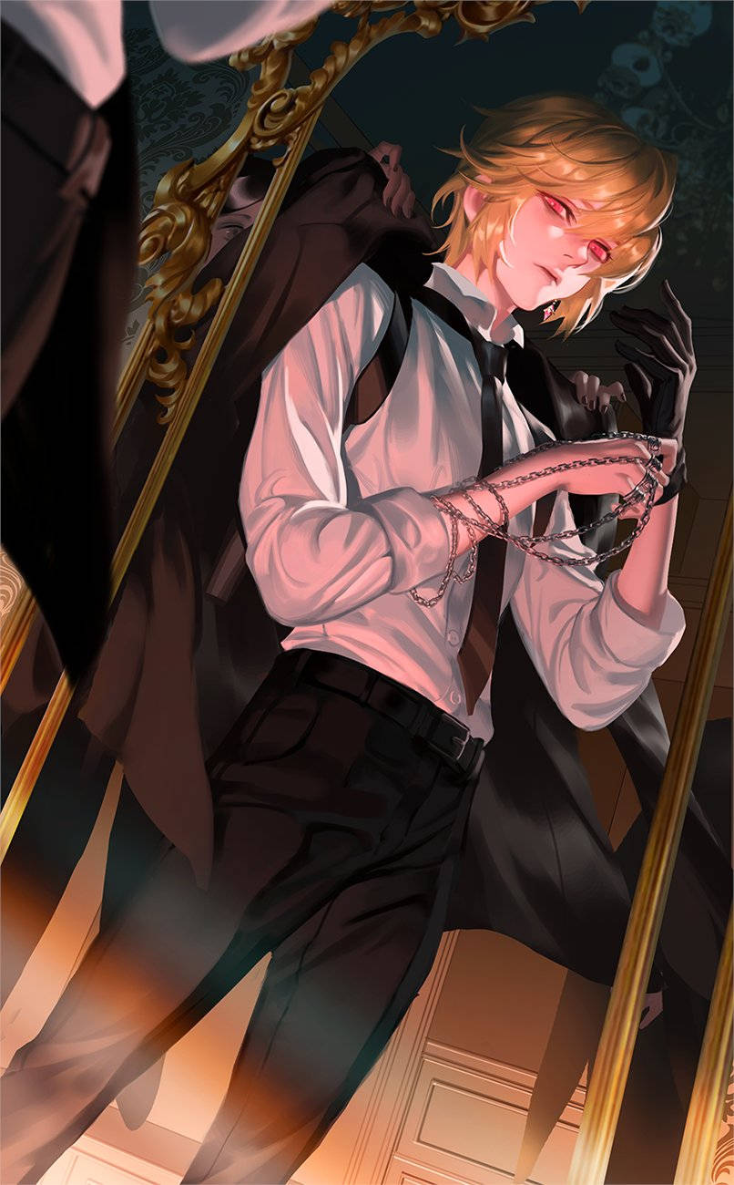 Kurapika, blonde anime man, red eyes, HD Phone Wallpaper
