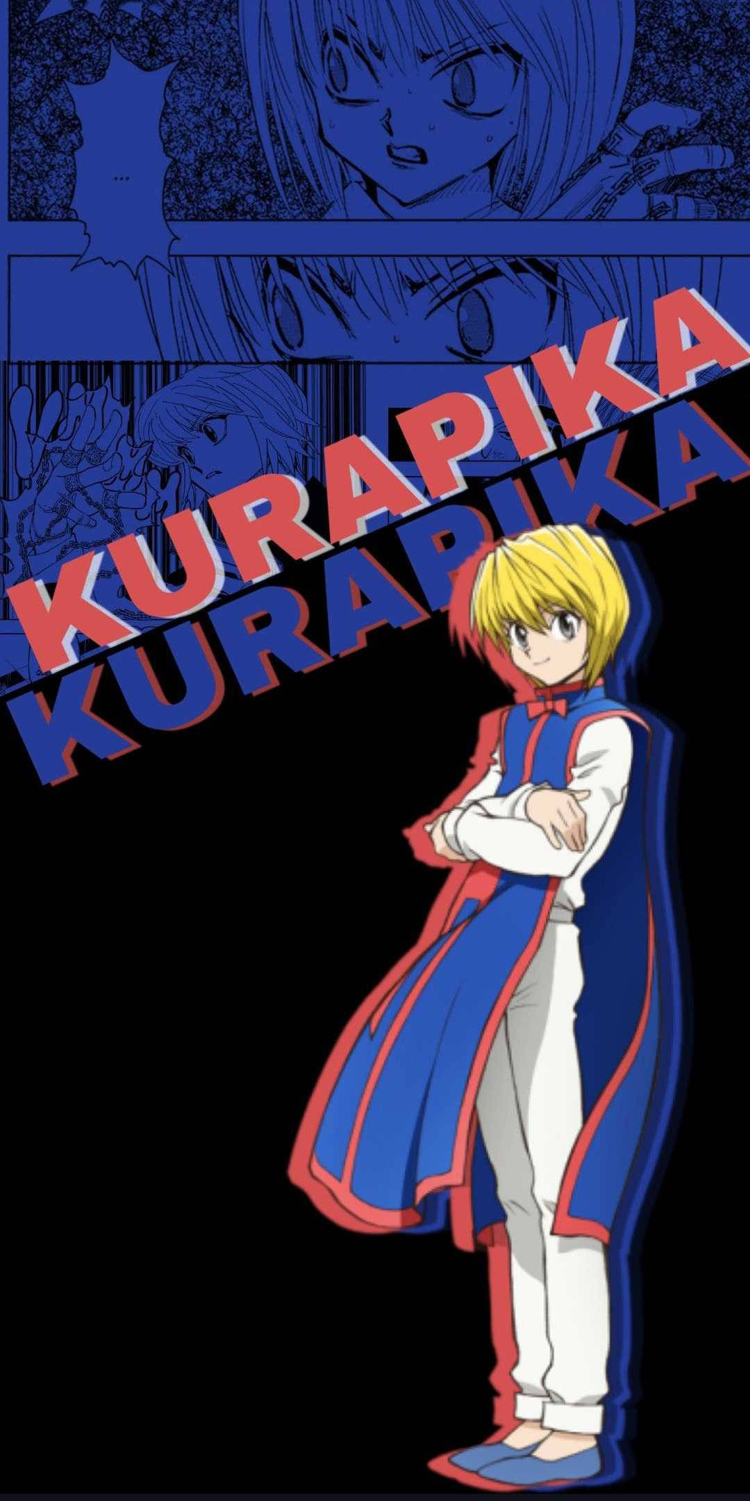 Kurapika, blue and red coat, comic panels, Full HD Phone Wallpaper