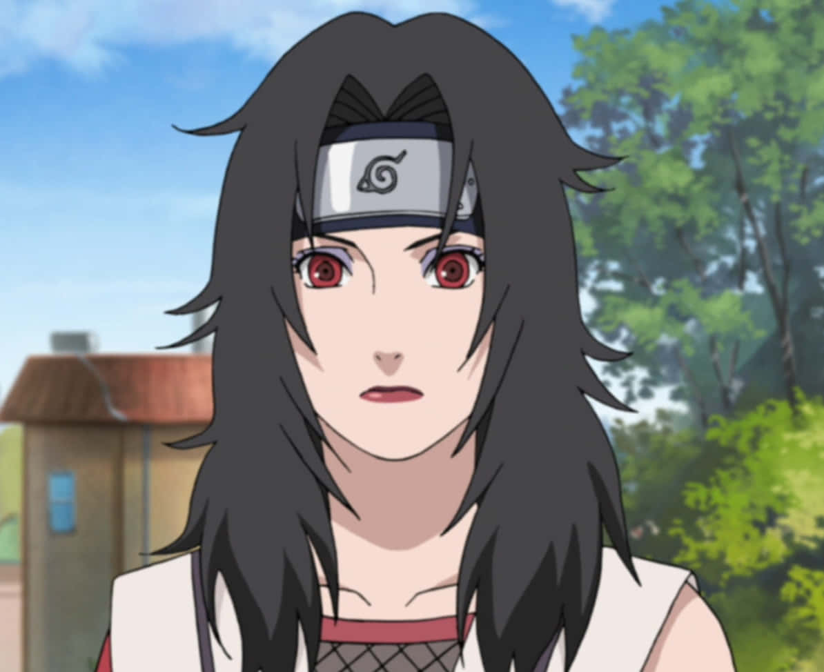 Kurenai Yuhi, long black hair, red eyes, SD Desktop Wallpaper