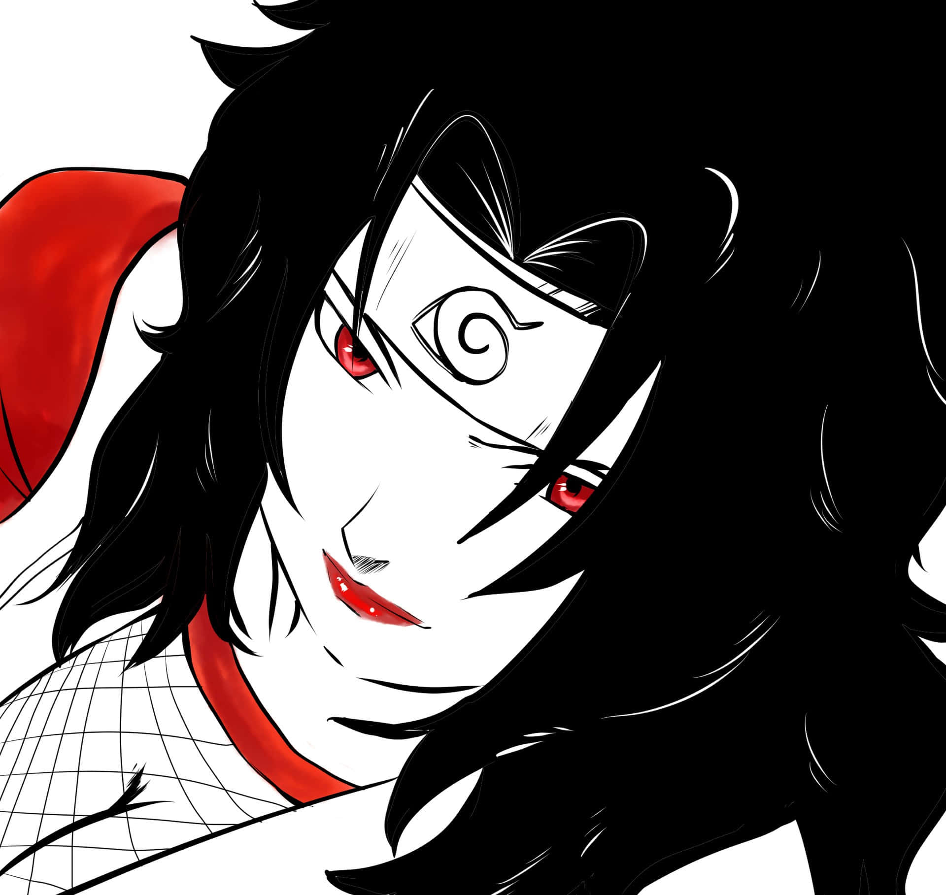 Kurenai Yuhi, black hair, red eyes, Full HD Desktop Wallpaper
