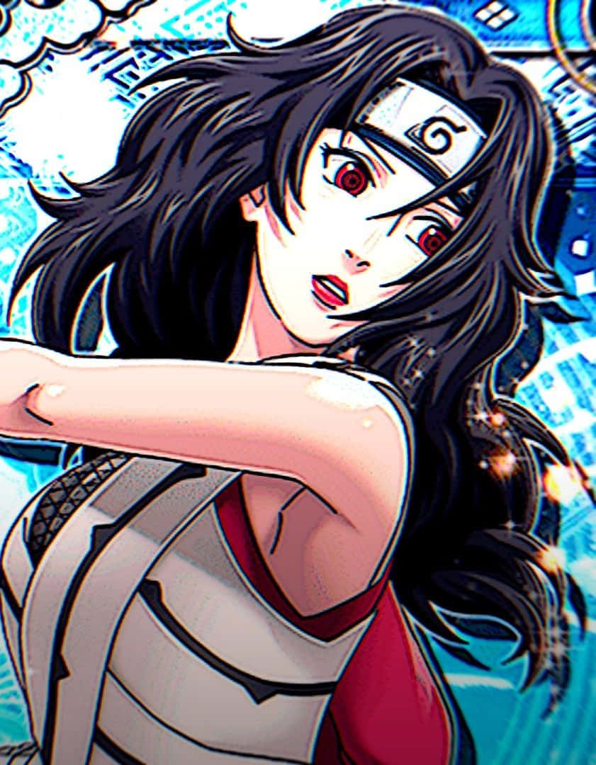 Kurenai Yuhi, black hair, red eyes, SD Phone Wallpaper