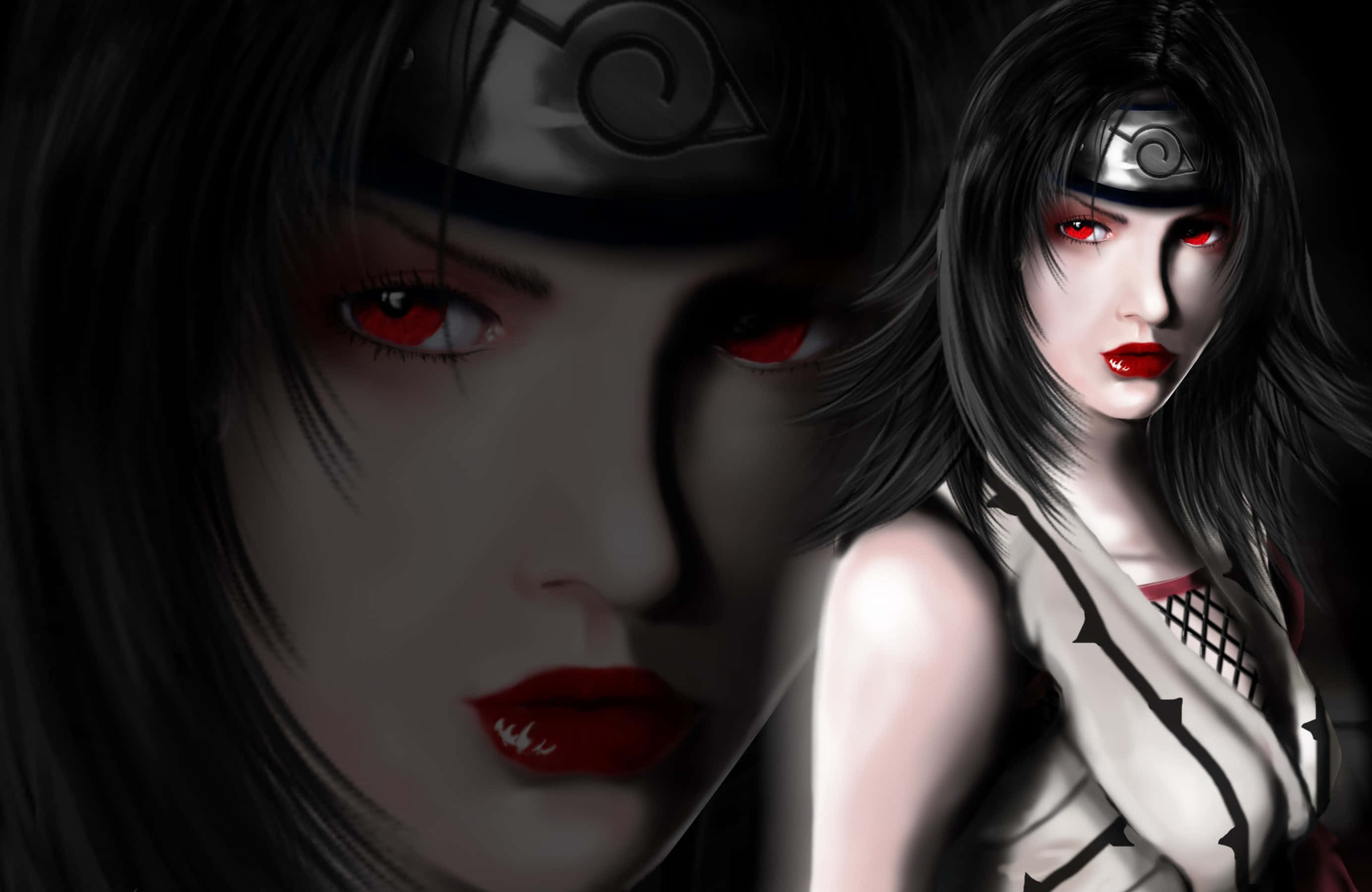 Kurenai Yuhi, anime-style portrait, female ninja, 2K Desktop Wallpaper