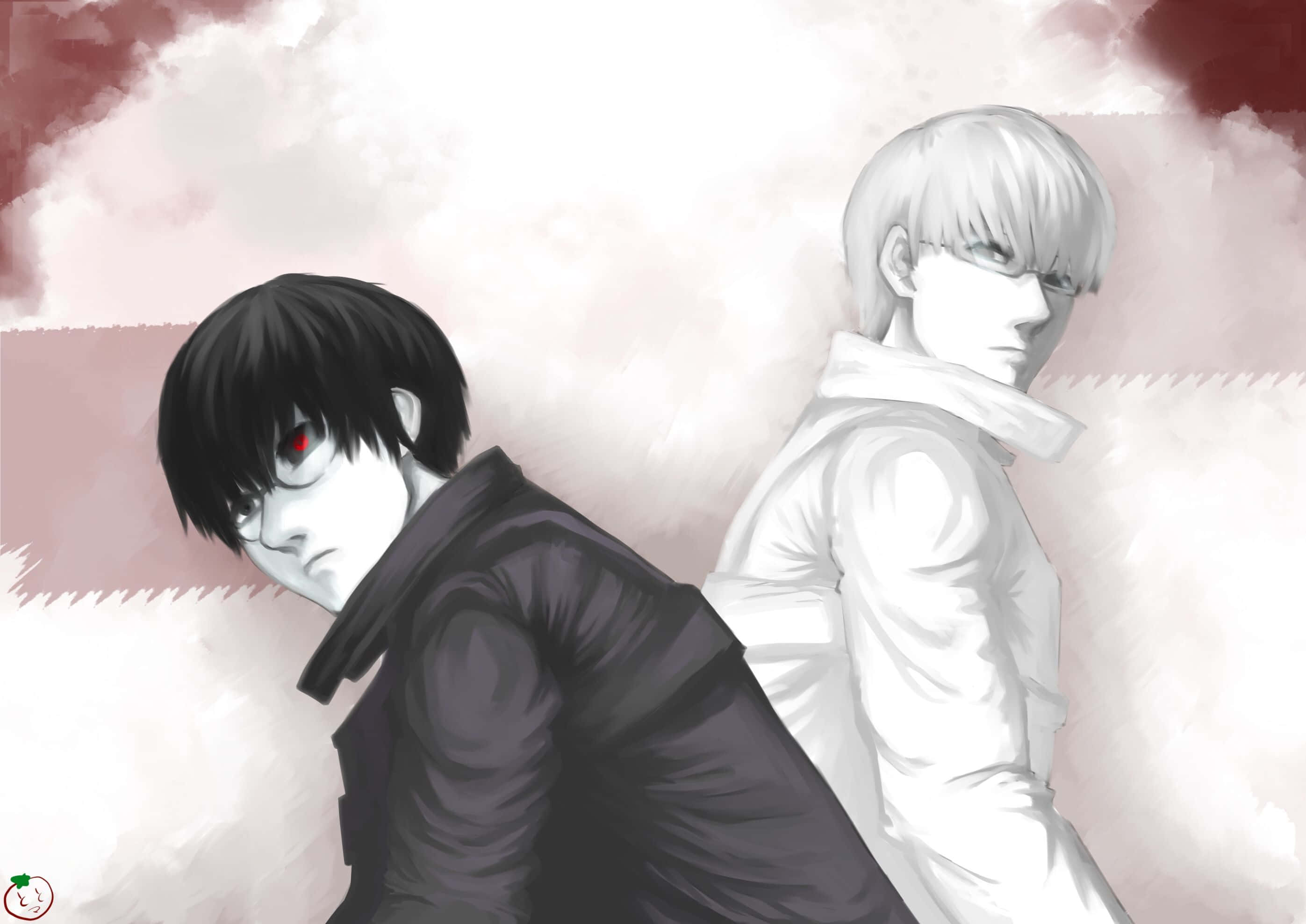 Kureo Mado, red eyes, dark coat, 2K Desktop Wallpaper