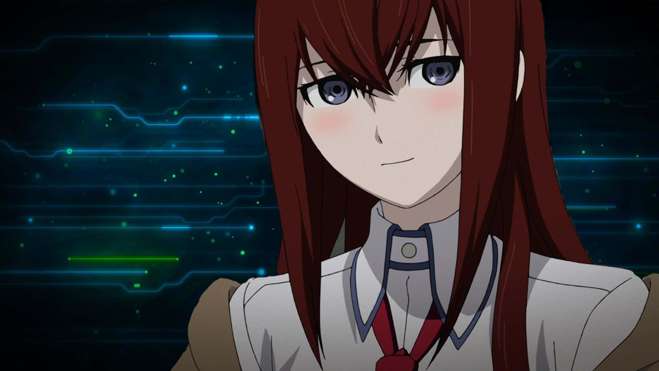 Kurisu Makise, red-haired, school uniform, Full HD Desktop Wallpaper