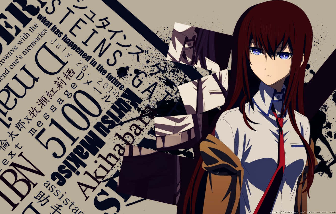 Kurisu Makise, red hair, blue eyes, HD Desktop Wallpaper