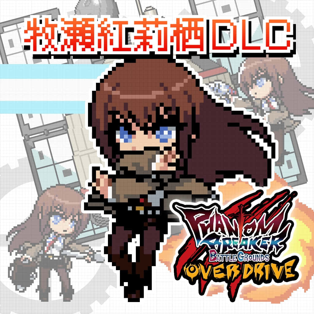 Kurisu Makise, pixel-art, brown hair, SD Desktop Wallpaper