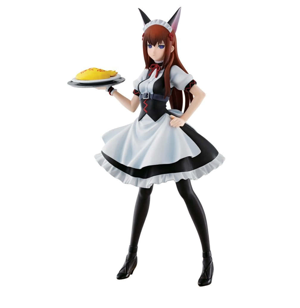 Kurisu Makise, fox-eared maid, yellow cake, SD Phone Wallpaper