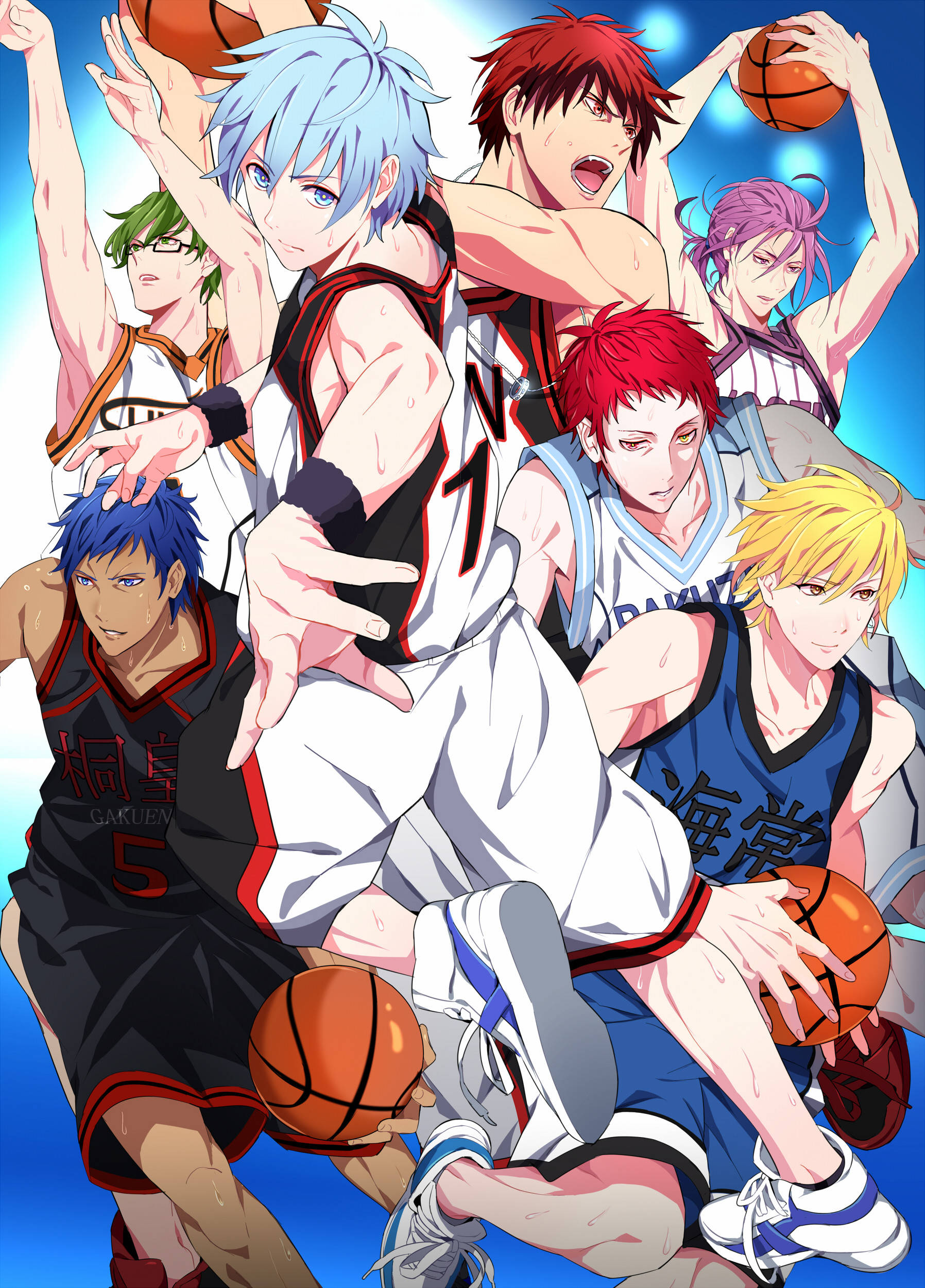 Kuroko No Basket, anime, basketball players, Full HD Phone Wallpaper