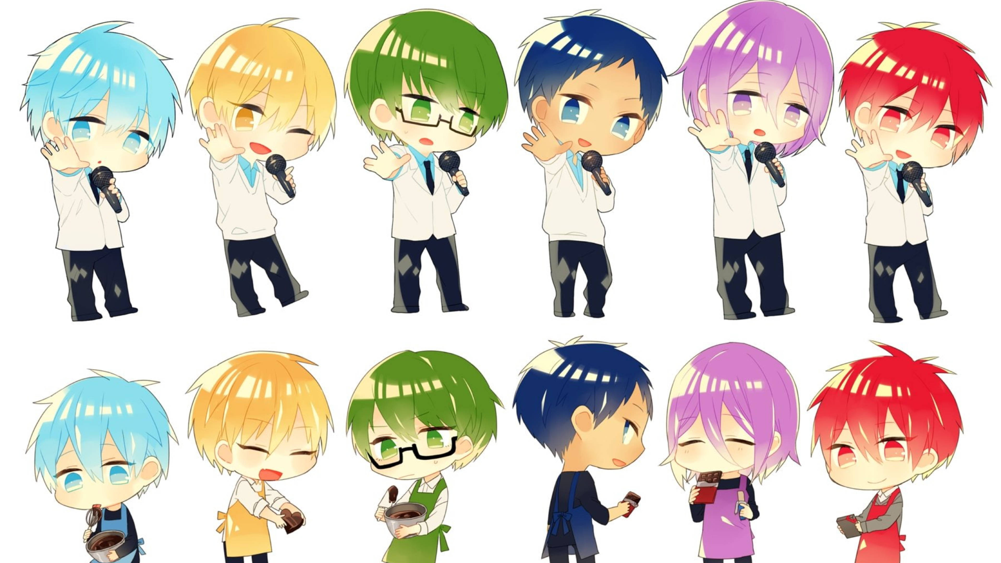Kuroko No Basket, chibi art, anime boys, 4K Desktop Wallpaper