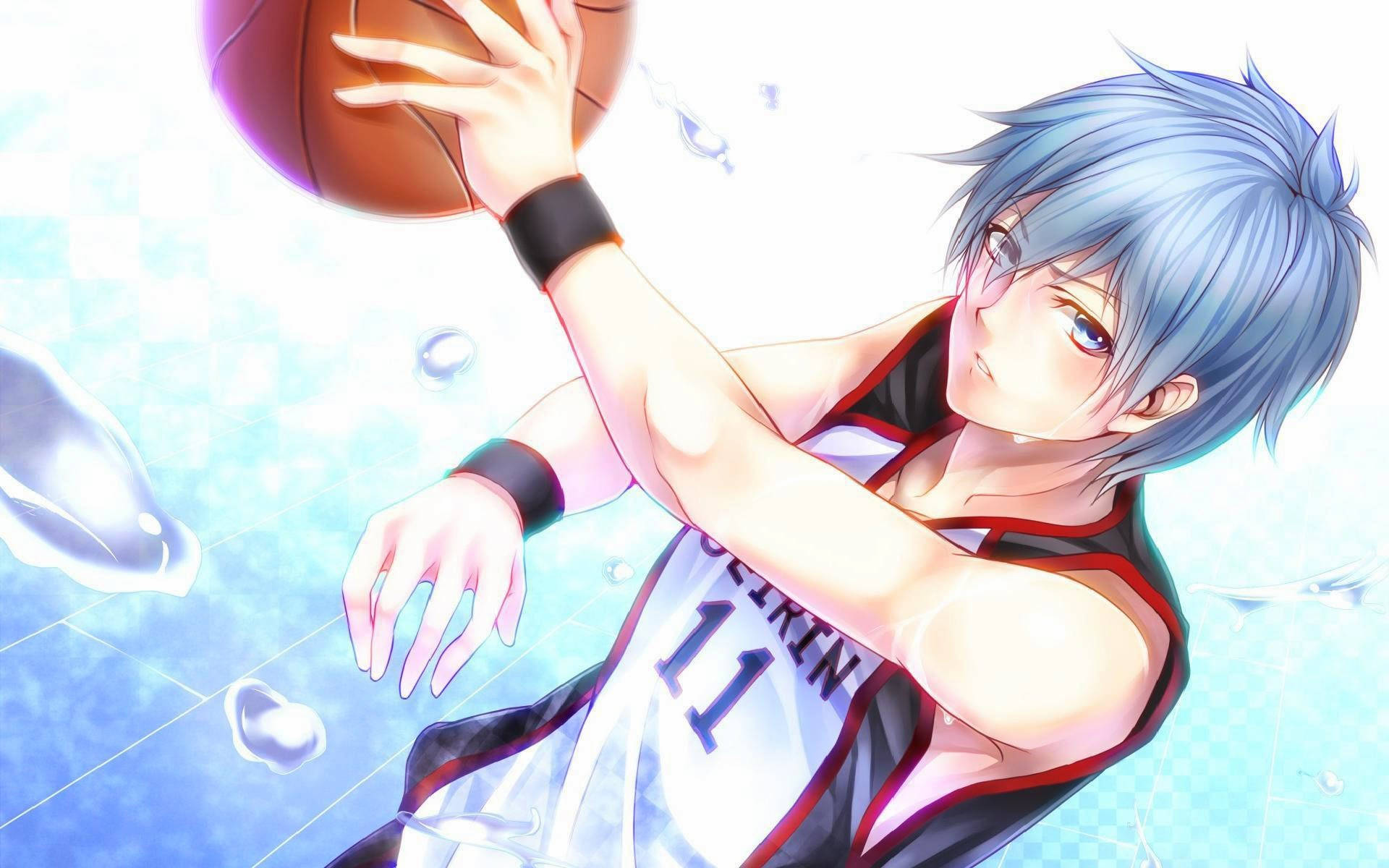 Kuroko, blue hair, basketball player, Full HD Desktop Wallpaper