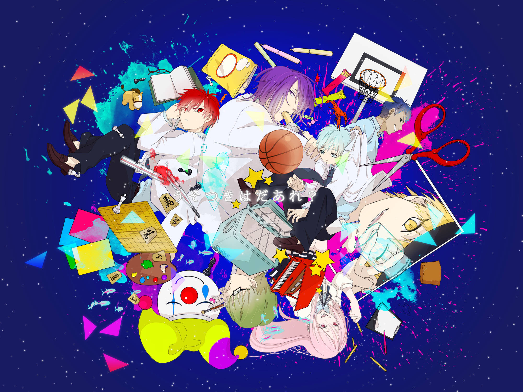 Kuroko, anime characters, vibrant colors, Full HD Desktop Wallpaper