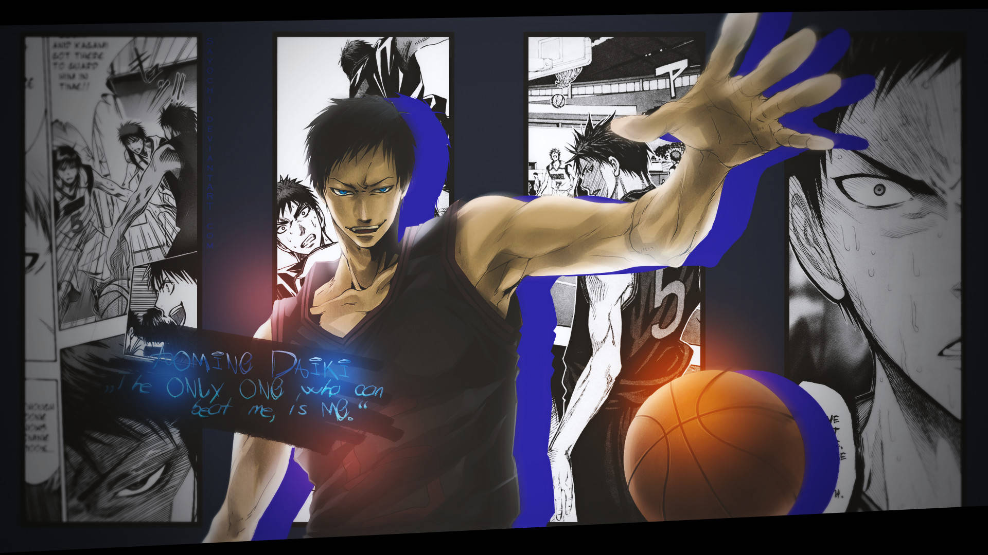 Kuroko, anime basketball player, manga panels, Full HD Desktop Wallpaper
