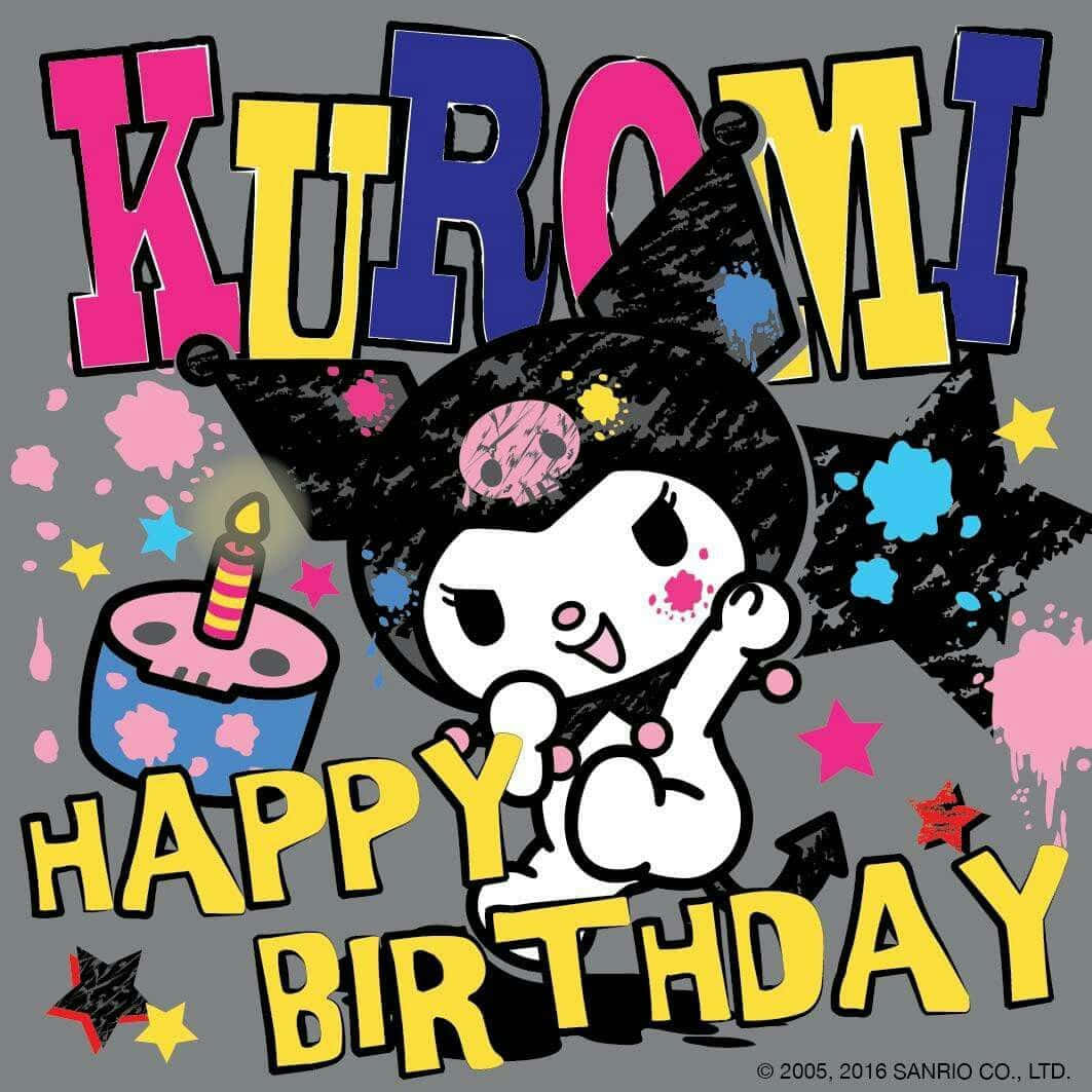 Kuromi, birthday, cake, SD Desktop Wallpaper