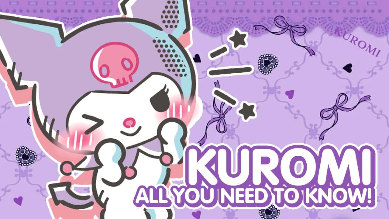 Kuromi, skull hat, blush cheeks, HD Desktop Wallpaper