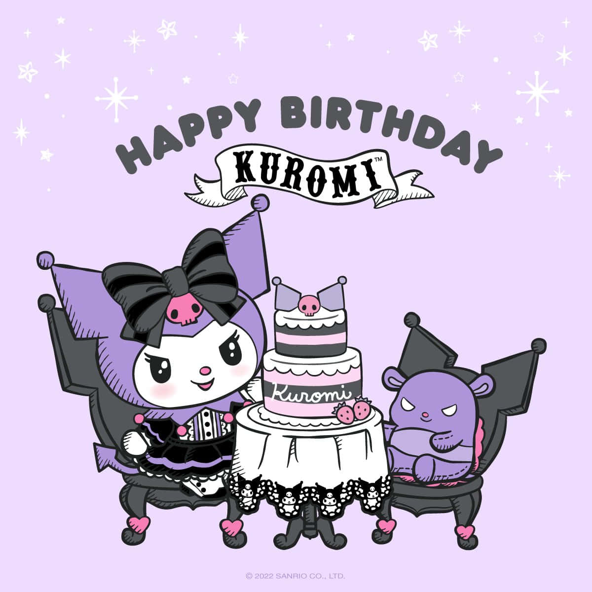 Kuromi, purple creature, birthday, SD Desktop Wallpaper