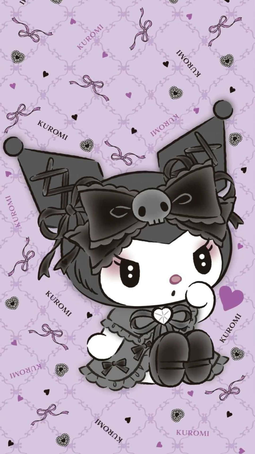 Kuromi, Halloween, black and white, Full HD Phone Wallpaper