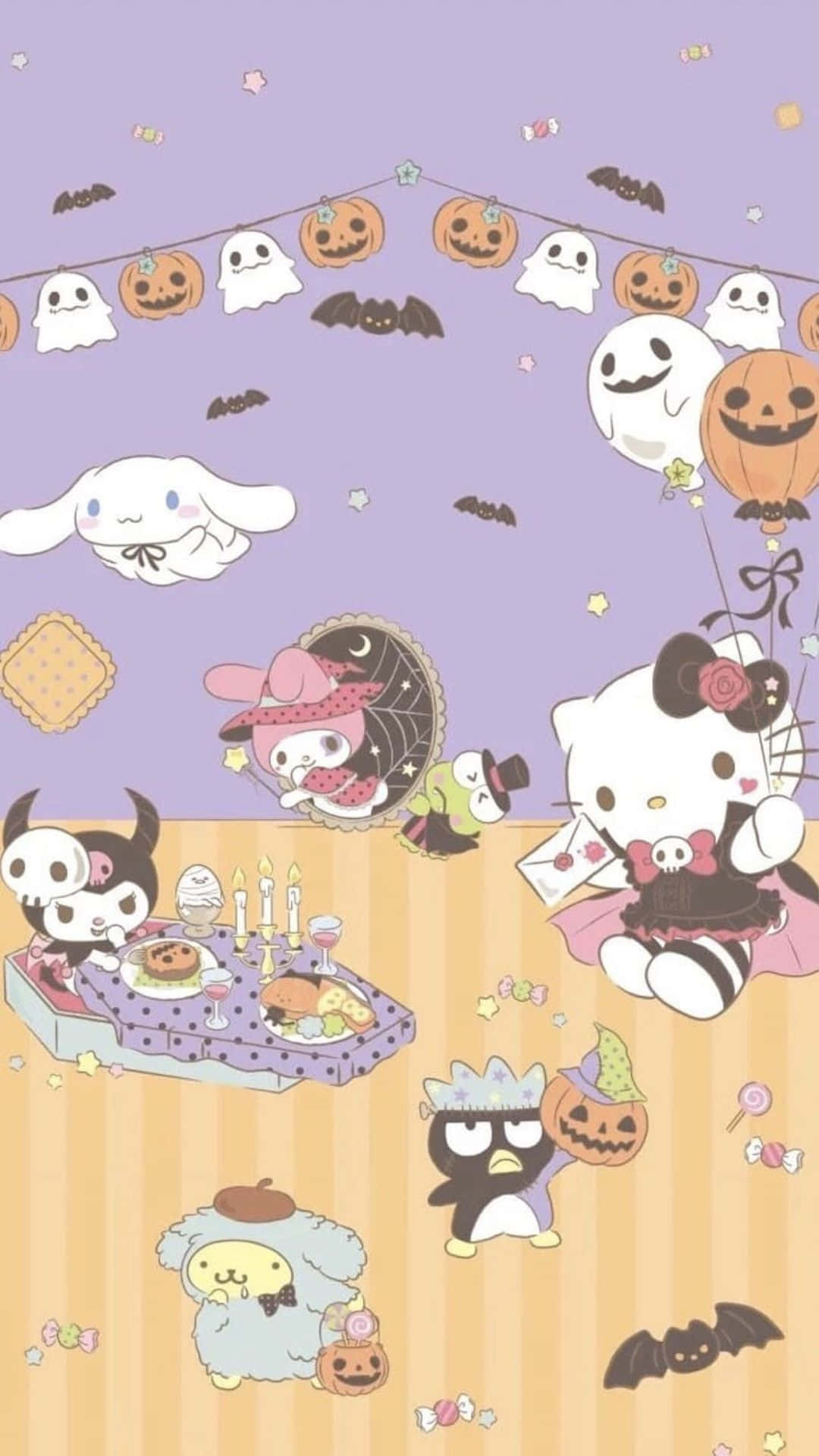 Kuromi, Halloween, pumpkins, Full HD Phone Wallpaper