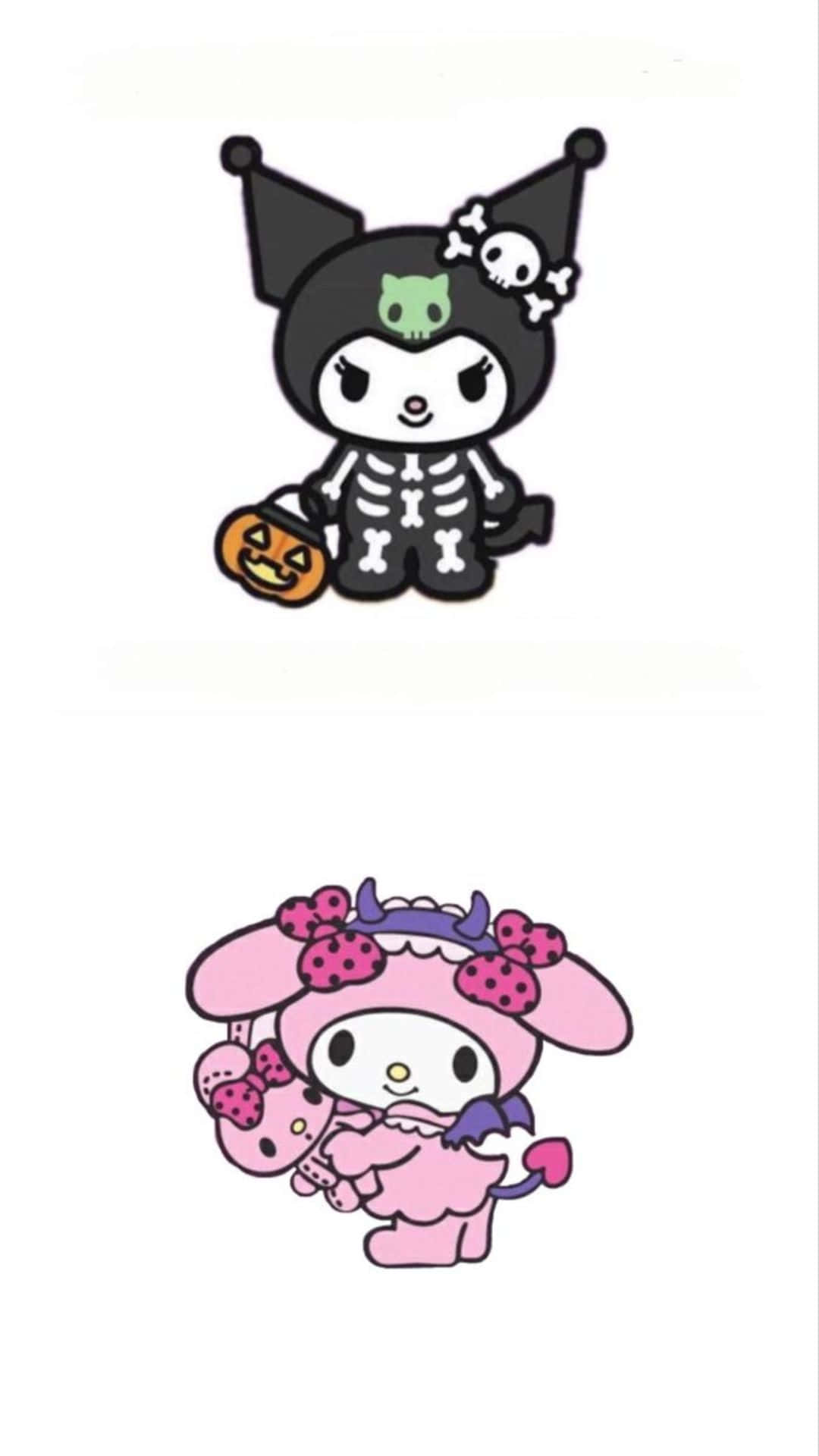 Kuromi, Halloween, skeleton, Full HD Phone Wallpaper