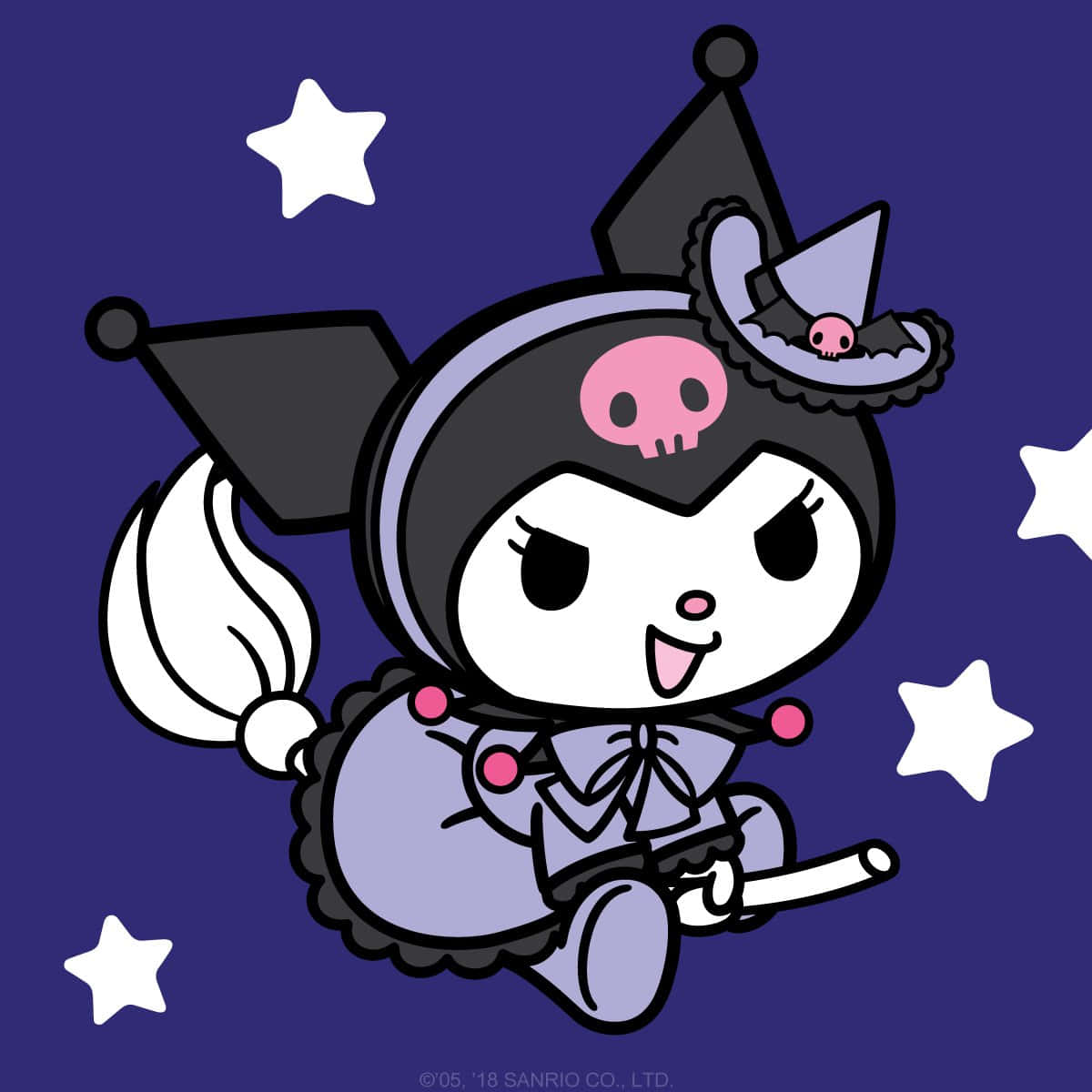 Kuromi, Halloween, skull hat, SD Desktop Wallpaper