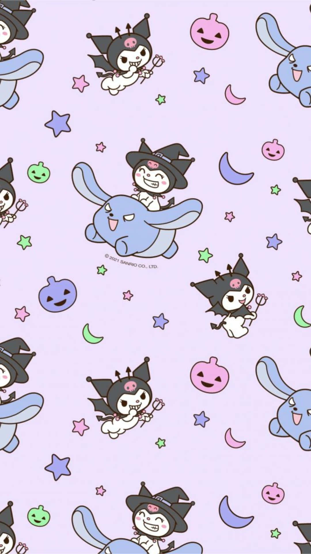 Kuromi, Halloween, witch costumes, Full HD Phone Wallpaper