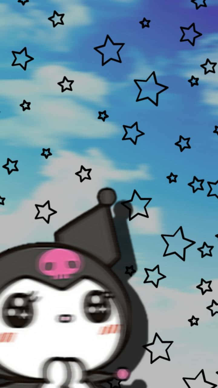 Kuromi, iPhone, pink skull hat, HD Phone Wallpaper