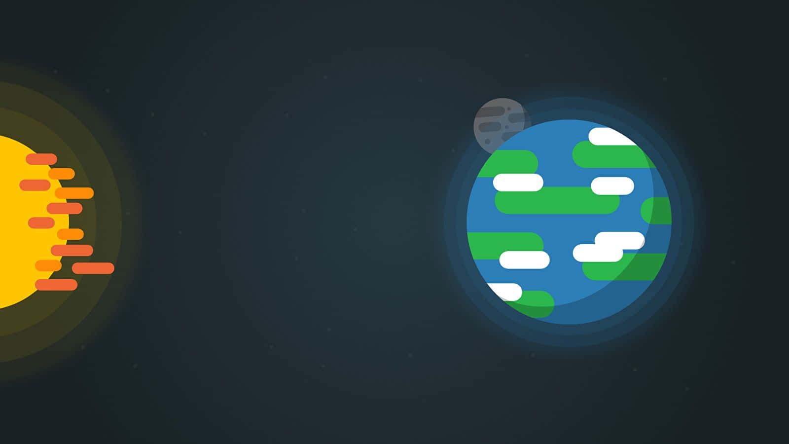 Kurzgesagt, Sun And Earth, Earth, HD Desktop Wallpaper
