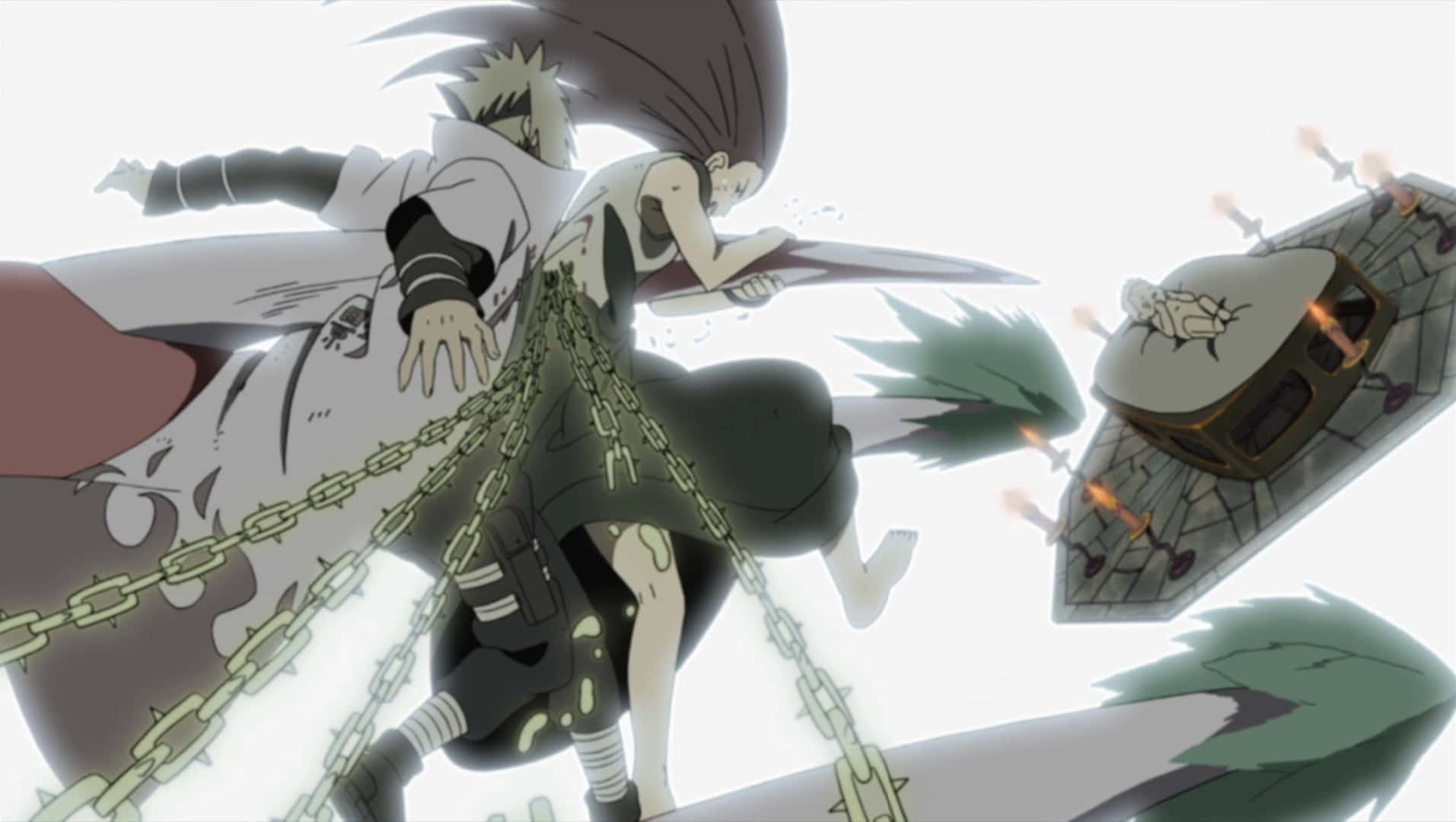 Kushina Uzumaki, anime characters, dynamic combat, HD Desktop Wallpaper