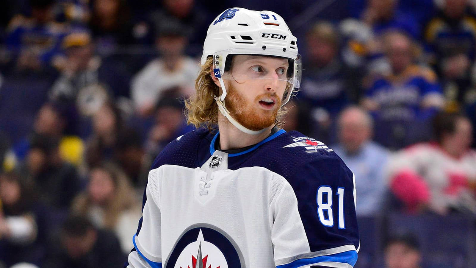 Kyle Connor, white and blue jersey, number 81, HD Desktop Wallpaper