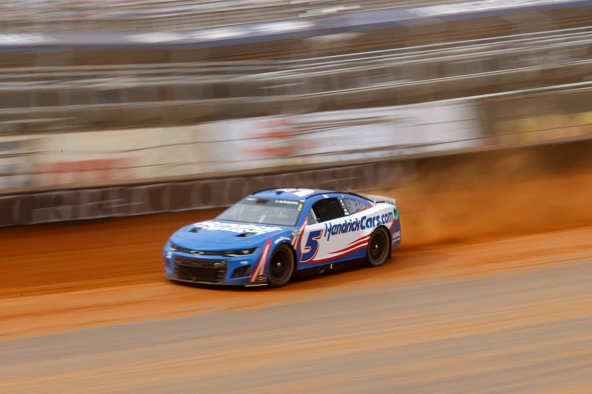 Kyle Larson, number 5, dirt track, Full HD Desktop Wallpaper