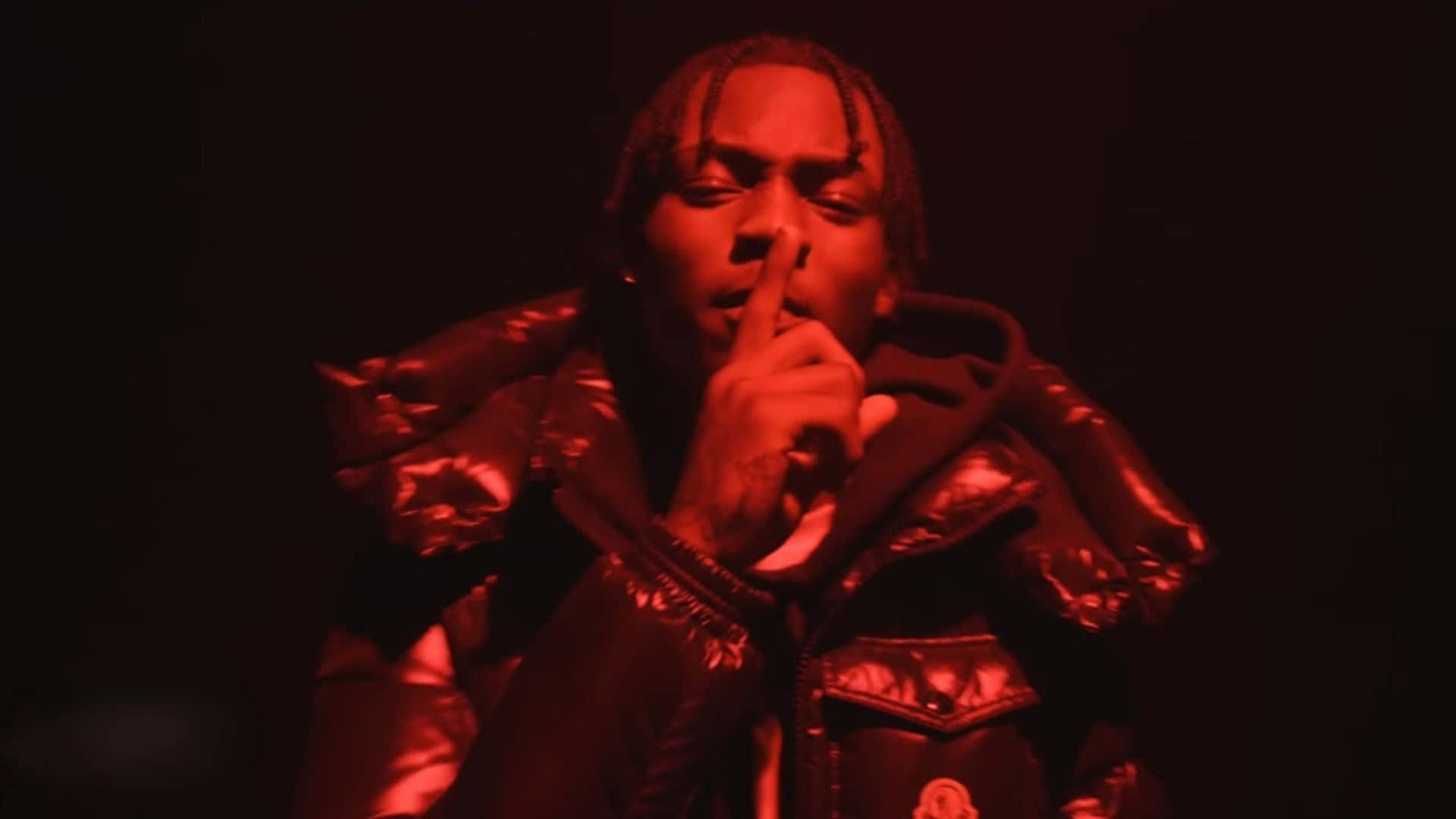 Kyle Richh, shiny puffer jacket, red lighting, Full HD Desktop Wallpaper