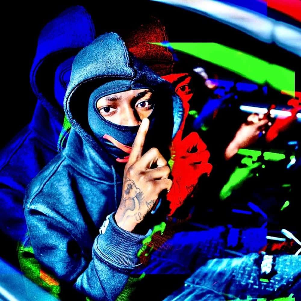 Kyle Richh, blue hoodie, face mask, SD Desktop Wallpaper