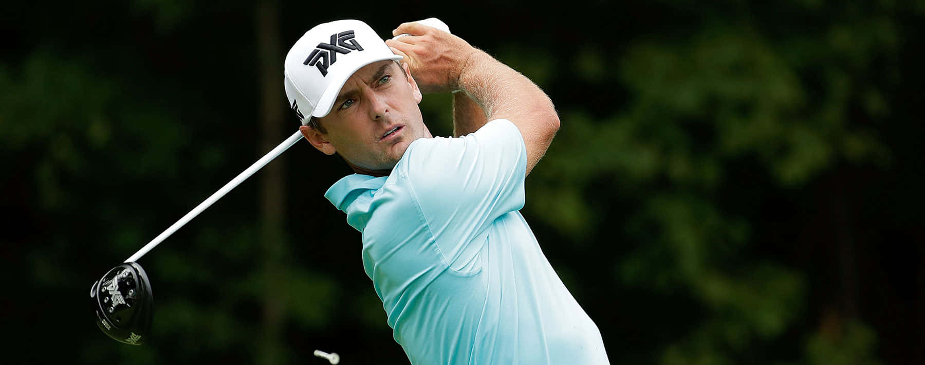 Kyle Stanley, overhead swing, light blue shirt, HD Desktop Wallpaper