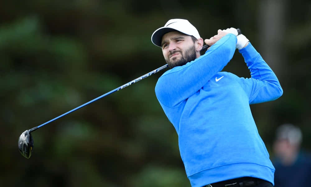Kyle Stanley, driver, blue sweater, SD Desktop Wallpaper