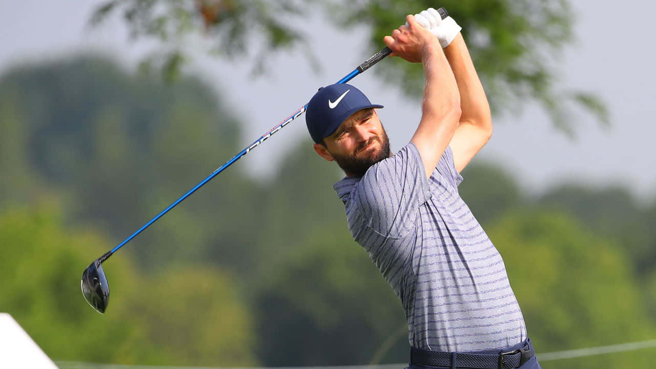 Kyle Stanley, blue golf club, blue cap, HD Desktop Wallpaper