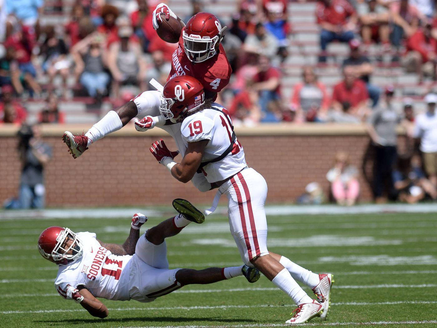 Kyler Murray, red, white, HD Desktop Wallpaper