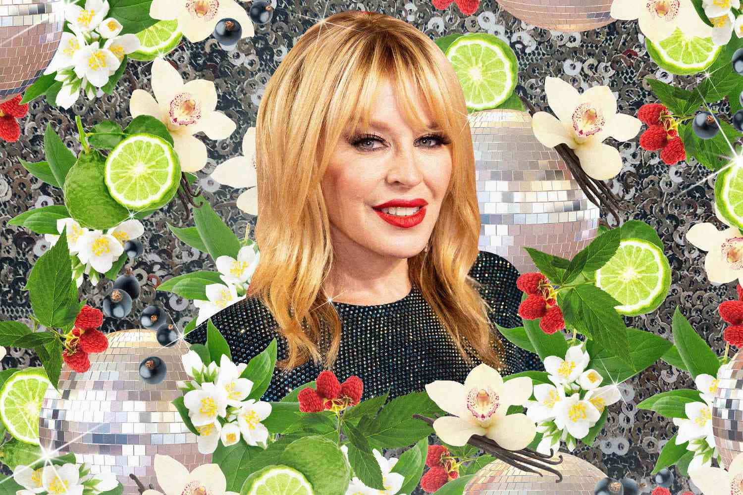 Kylie Minogue, blonde hair, red lipstick, HD Desktop Wallpaper