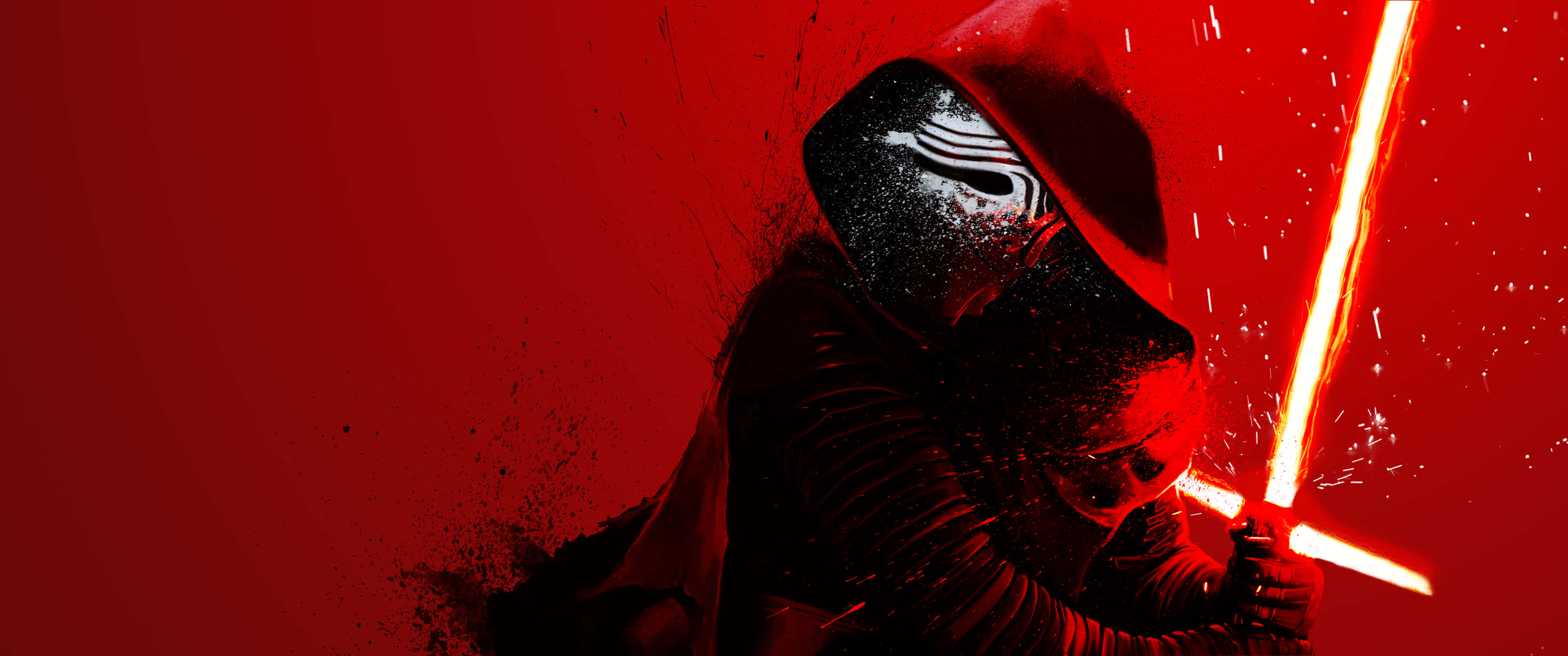 Kylo Ren, red lightsaber, dark robe, 2K Desktop Wallpaper