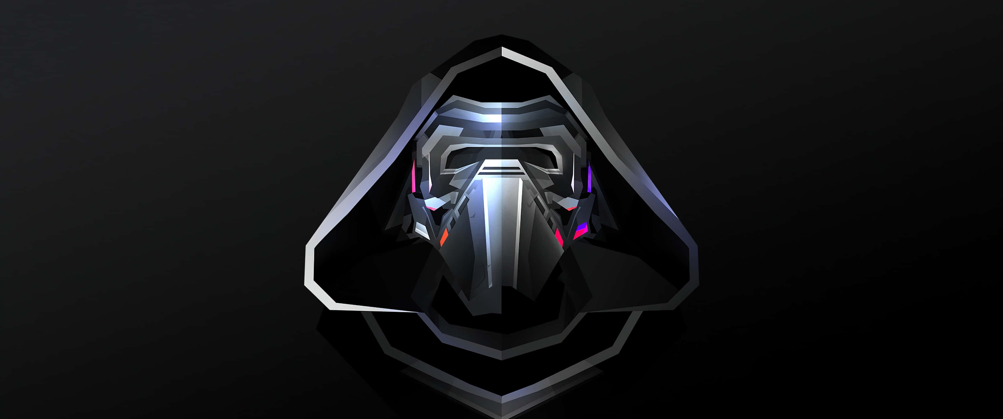 Kylo Ren, 4K resolution, sleek geometric helmet, 2K Desktop Wallpaper