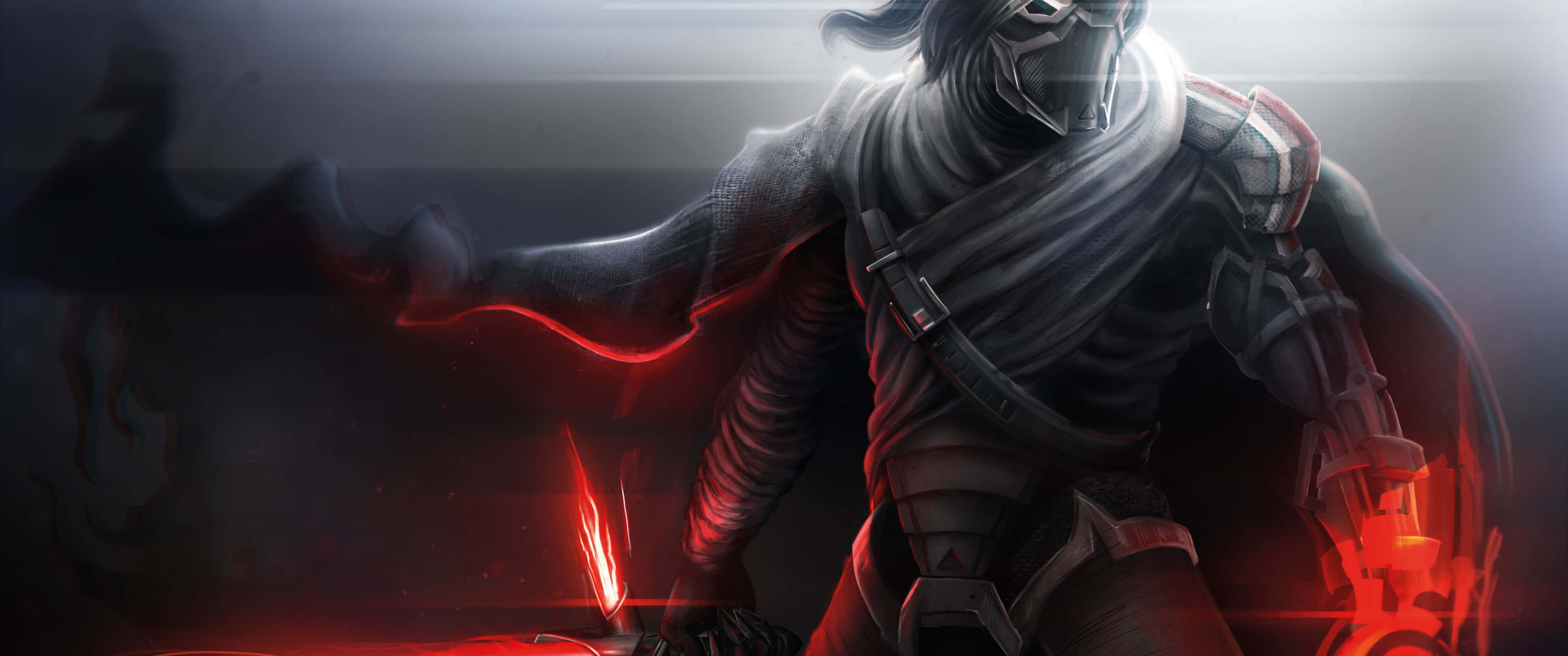 Kylo Ren, 4K, glowing red blades, 2K Desktop Wallpaper