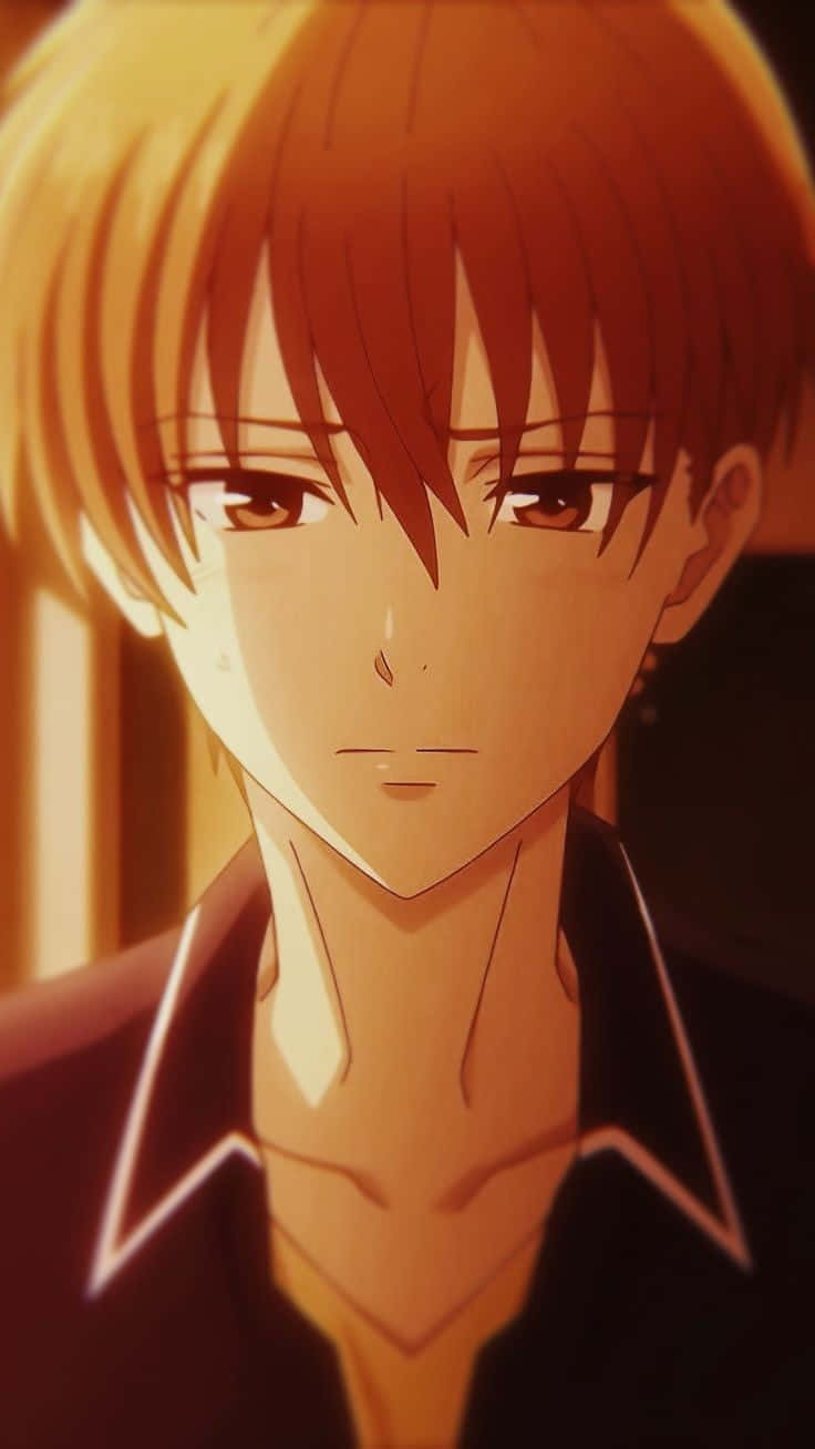 Kyo Sohma, reddish-brown hair, warm amber lighting, HD Phone Wallpaper