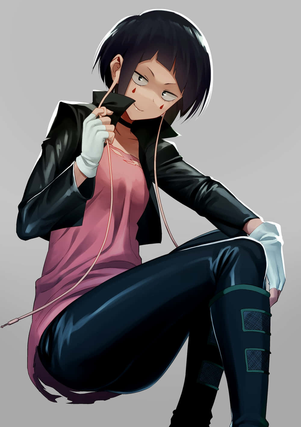 Kyoka Jiro, anime girl, short black hair, HD Phone Wallpaper