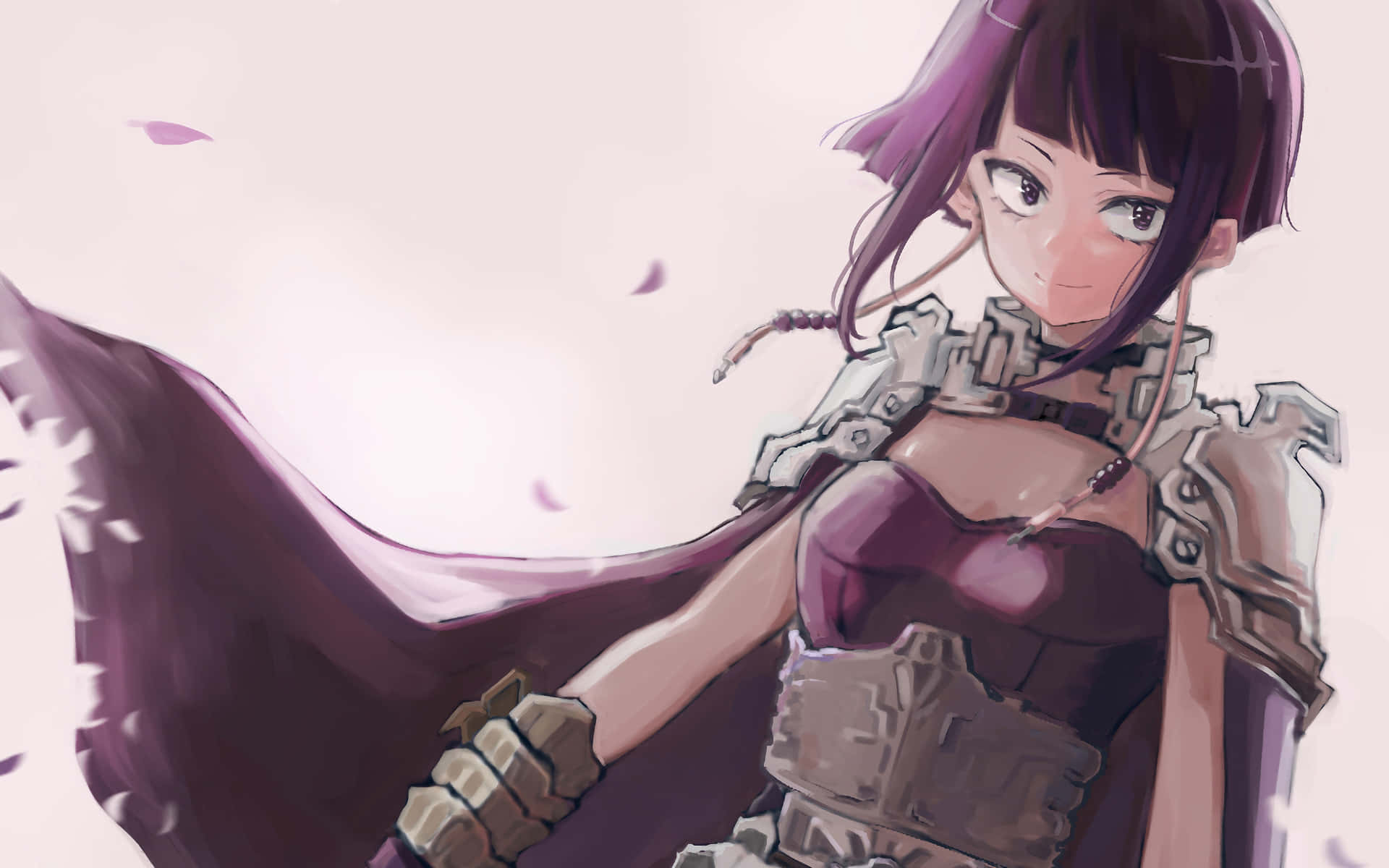 Kyoka Jiro, purple-haired anime warrior, armor, Full HD Desktop Wallpaper